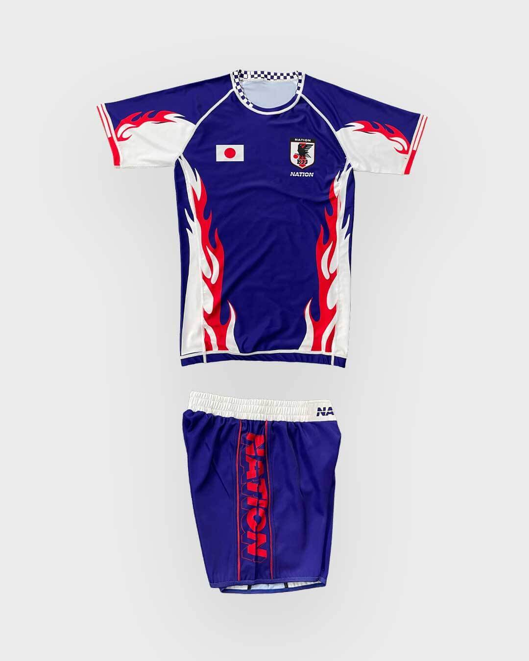 team japan World Cup bjj rash guard set for nogi Jiu Jitsu training
