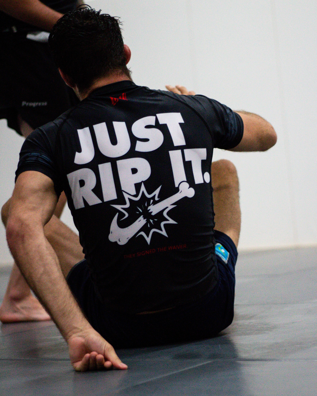 Just Rip it BJJ Rash Guard in action