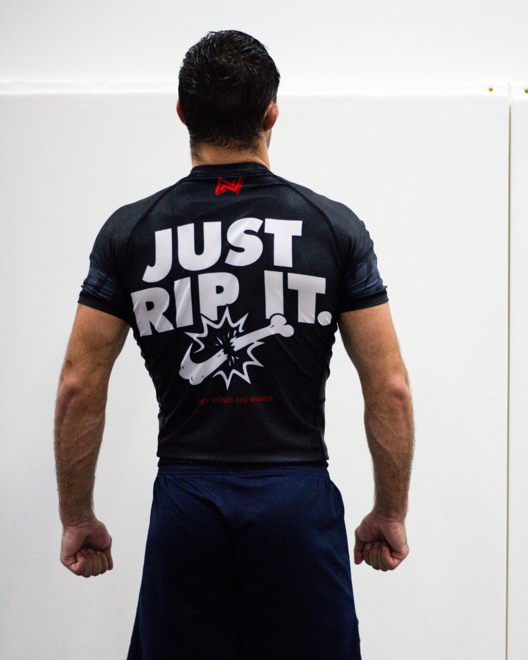 Just Rip it BJJ Rash Guard model back