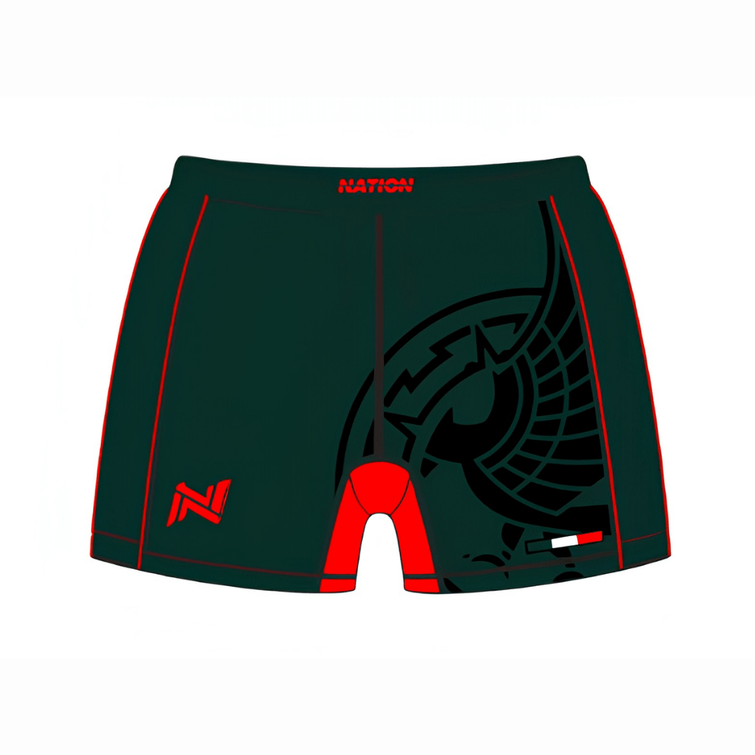 White Mexico World Cup BJJ Rash Guard Set with matching grappling shorts for no-gi training by Nation Athletic