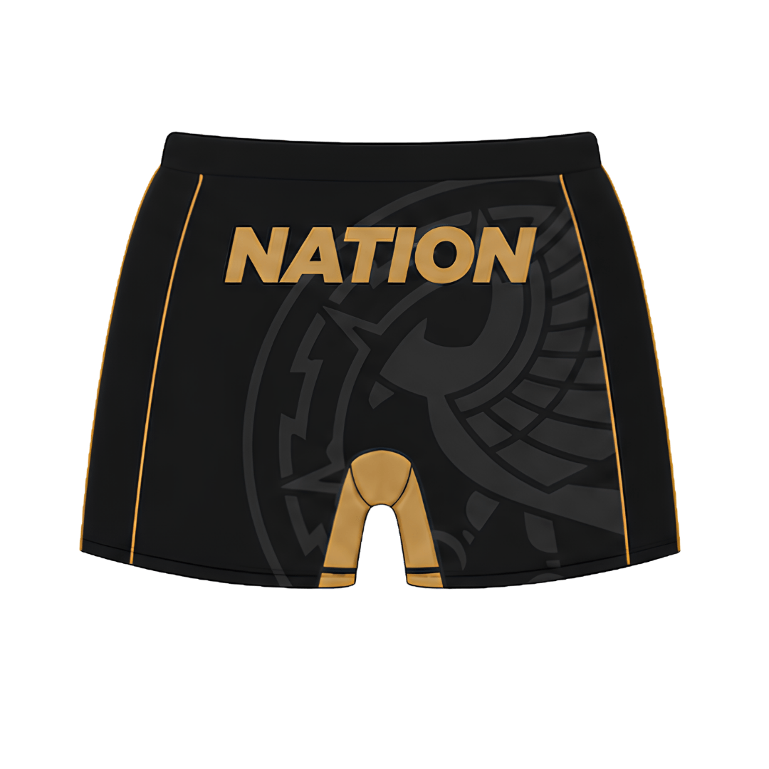 Mexico World Cup BJJ Rash Guard Set black and gold no-gi training kit by Nation Athletic