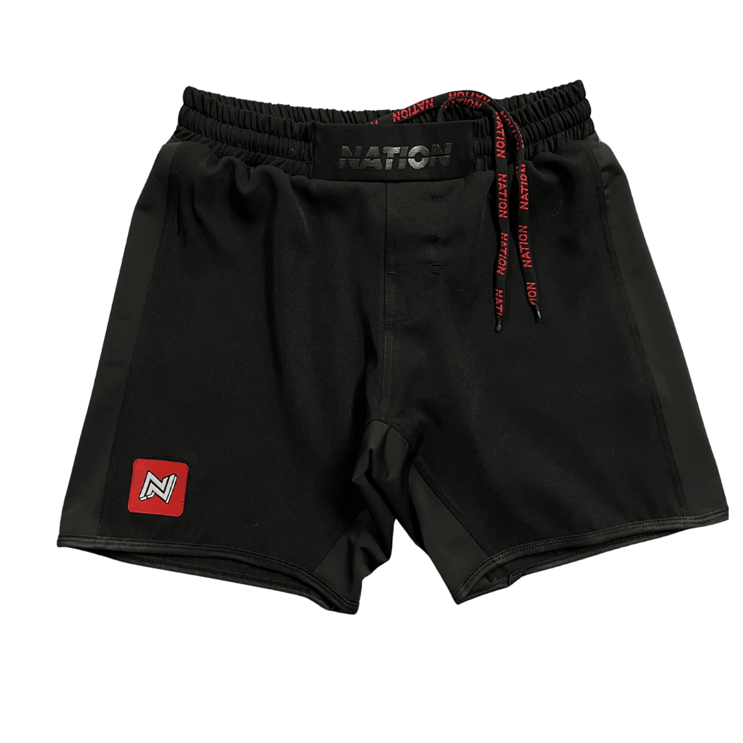 Nation Standard Issue grappling shorts for no-gi Brazilian Jiu-Jitsu training with durable, stretchable fabric and secure waistband