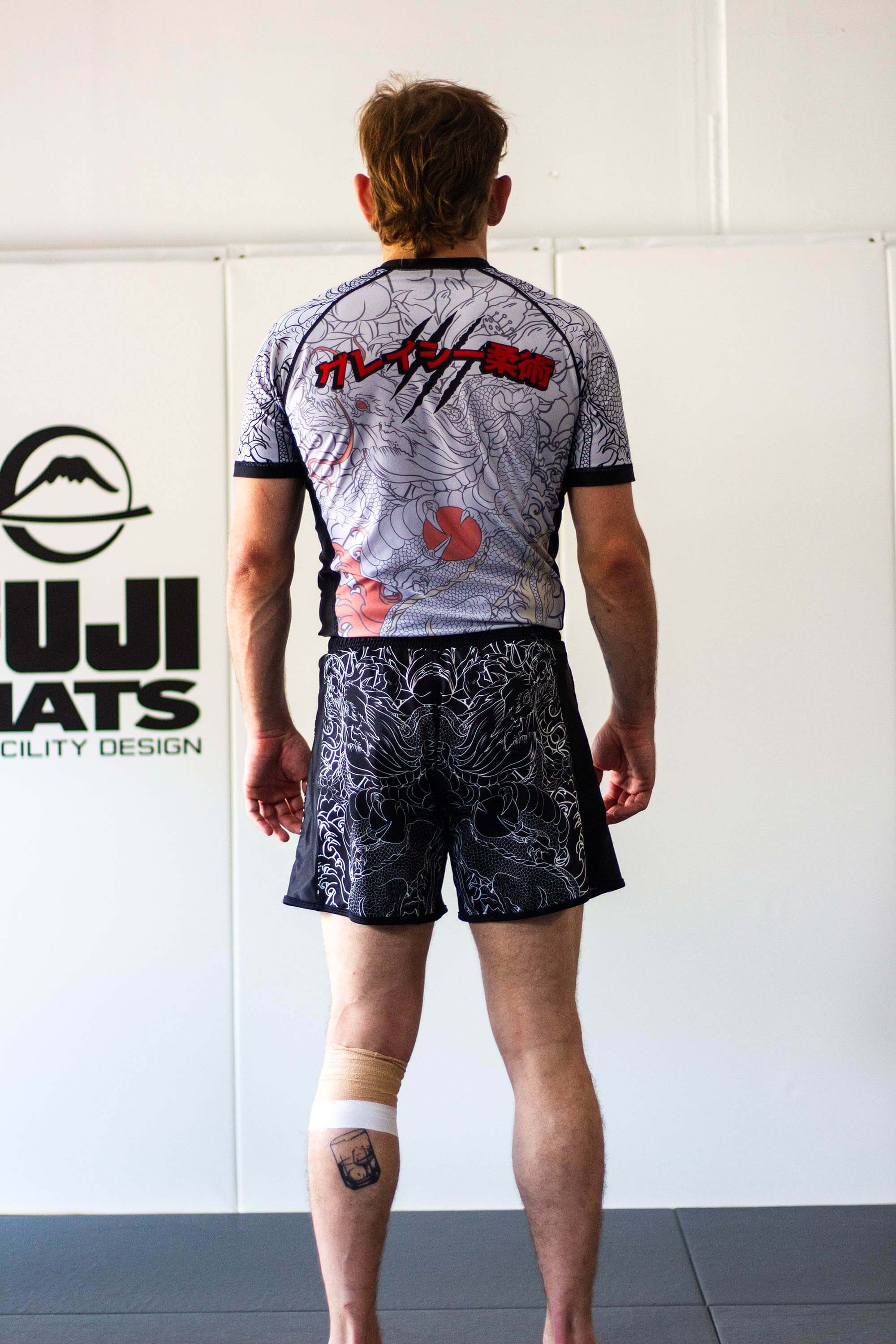 Rising Dragon | Male | White | Short Sleeve BJJ Rash Guard | No-Gi Jiu Jitsu &amp; MMA Gear