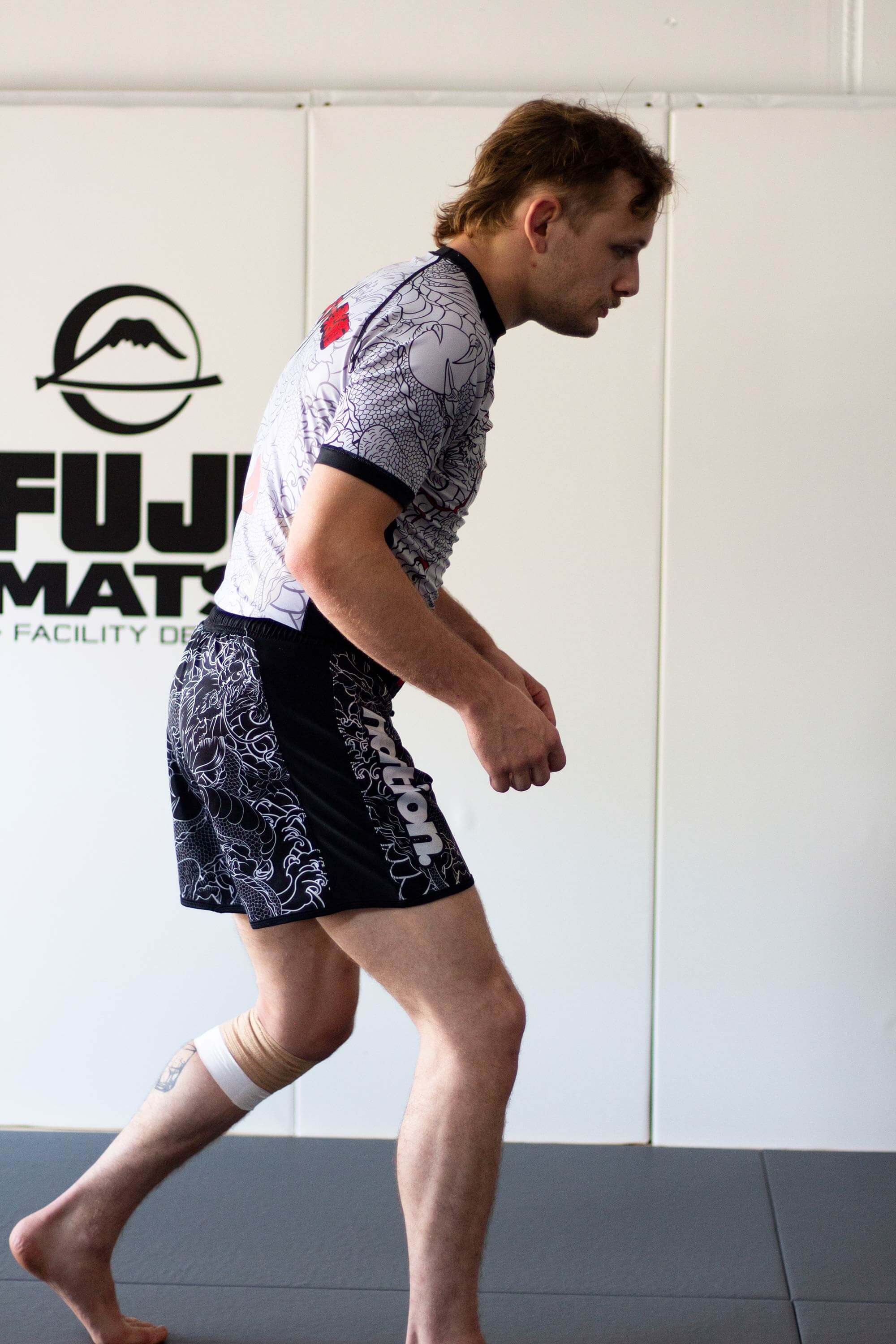 Rising Dragon | Male BJJ Grappling Shorts | Black | No-Gi Fight Shorts for Jiu Jitsu &amp; MMA