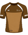 Odyssey ranked BJJ rash guard for no-gi training with compression fit and breathable fabric