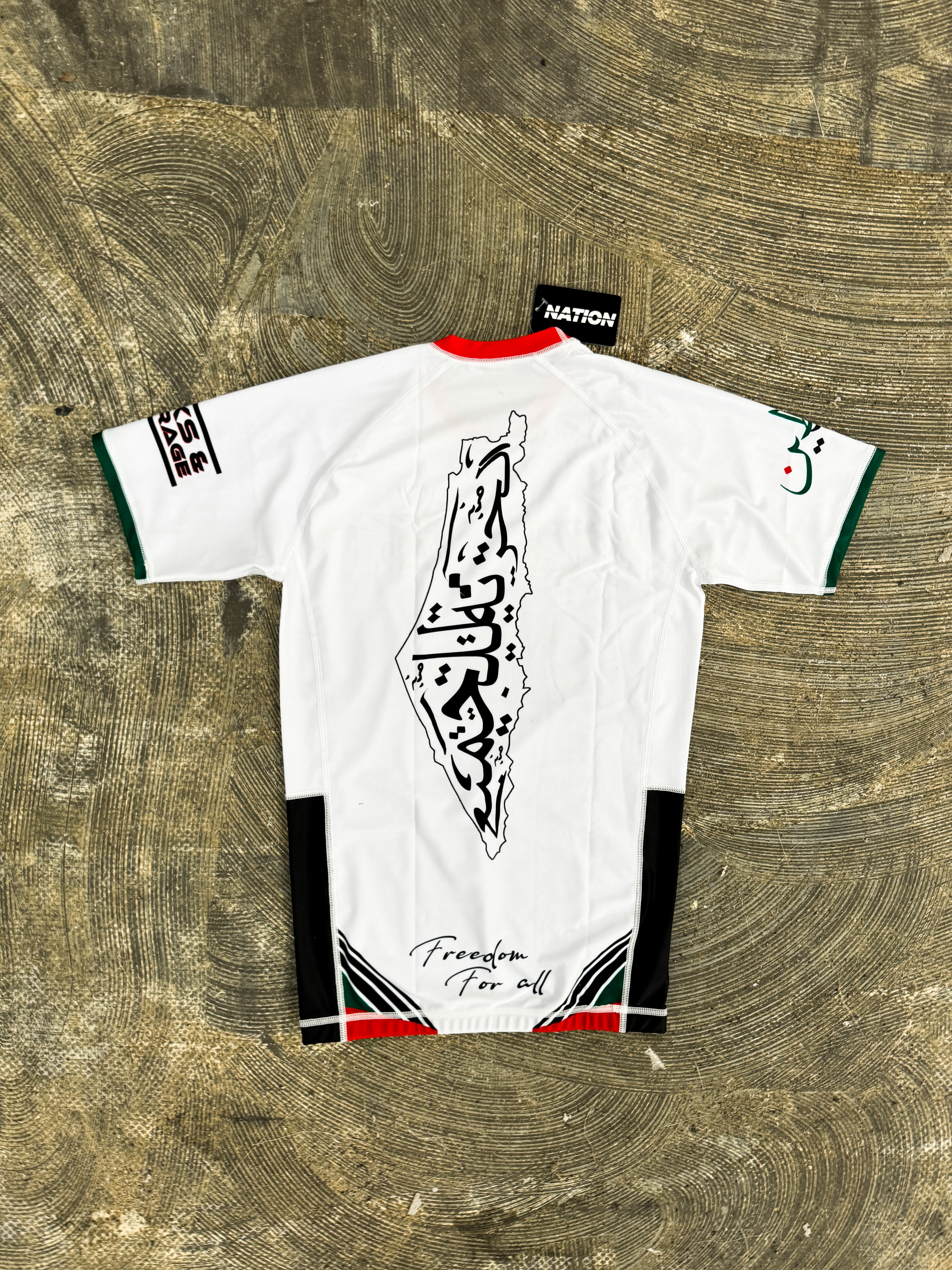 Palestine Rash Guard back