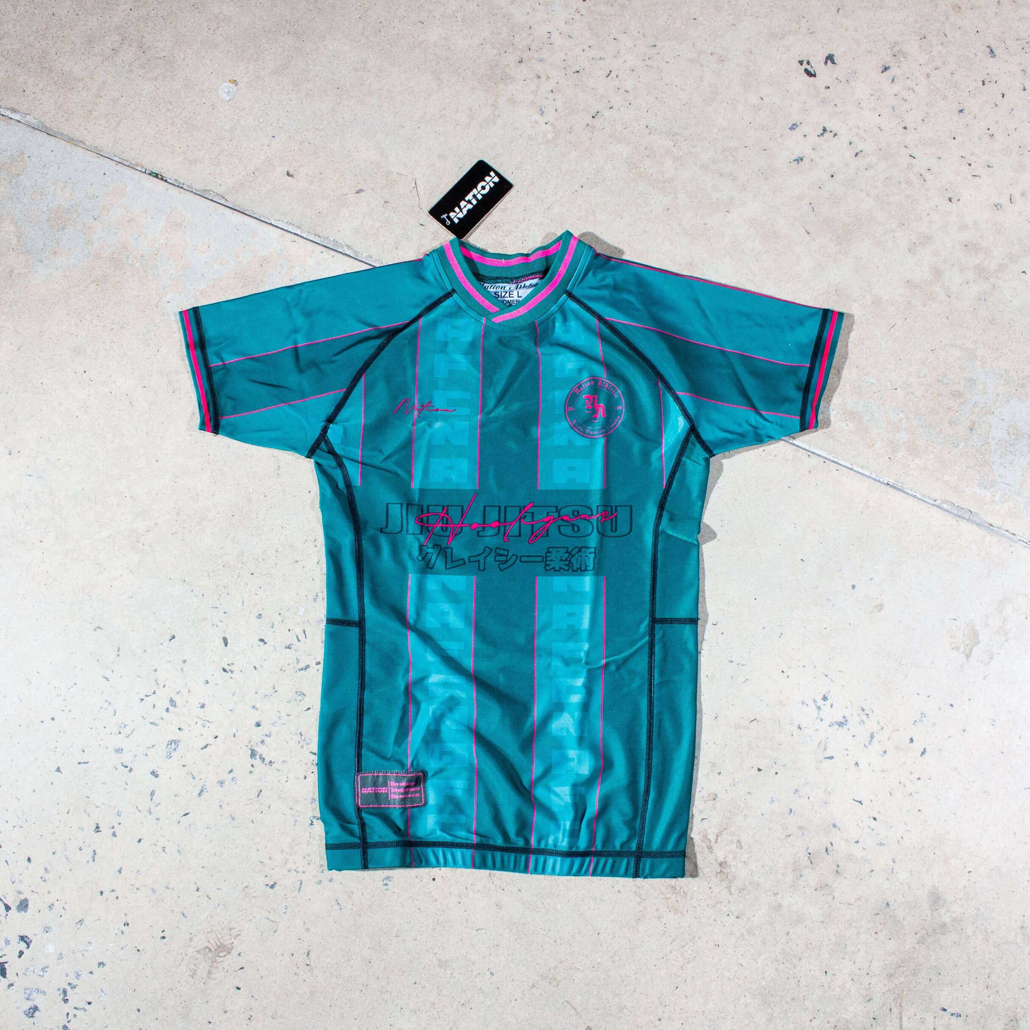 BJJ Rash Guards - Men's Short Sleeve No-gi | Green | Nation Athletic ...