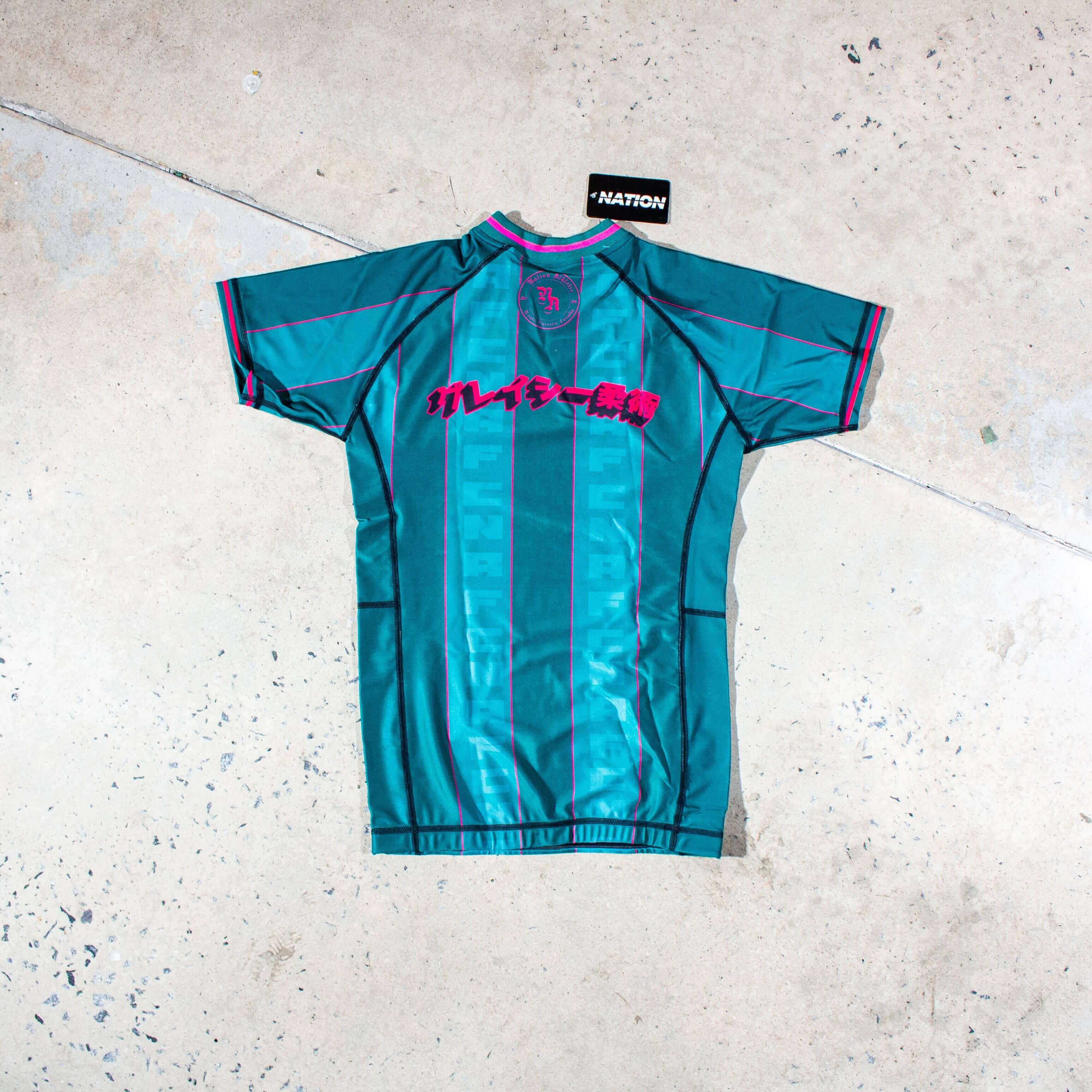 BJJ Rash Guards - Men's Short Sleeve No-gi | Green | Nation Athletic ...