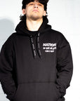 nation athletic bjj hoodie front view on model