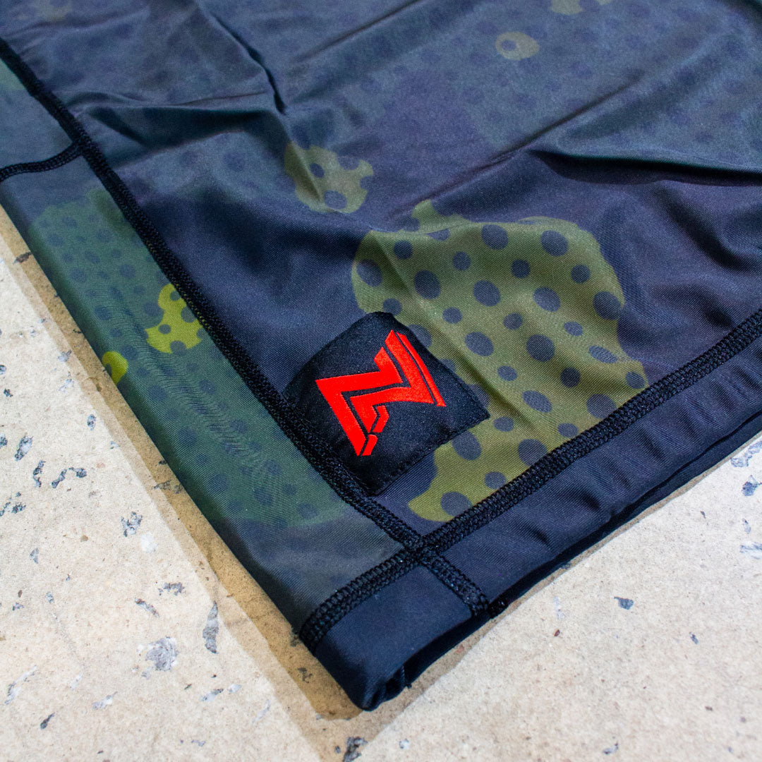 BJJ Rash Guard by Nation Athletic Flatlay Image close up detail