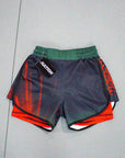 Bakugo Anime BJJ Rash Guard Set featuring vibrant shorts inspired by My Hero Academia.