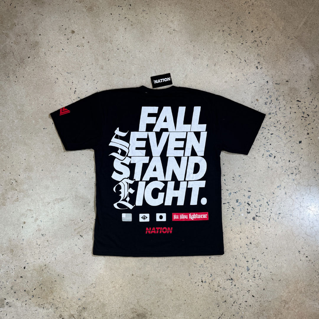 black nation athletic bjj shirt flatlay