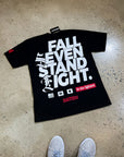 "Fall Seven, Stand Eight" Black | Nation Athletic | BJJ T shirt - Pre Order