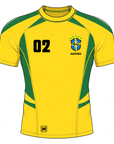 Brazil World Cup Rash Guard with compression fabric and breathable design for training and competition