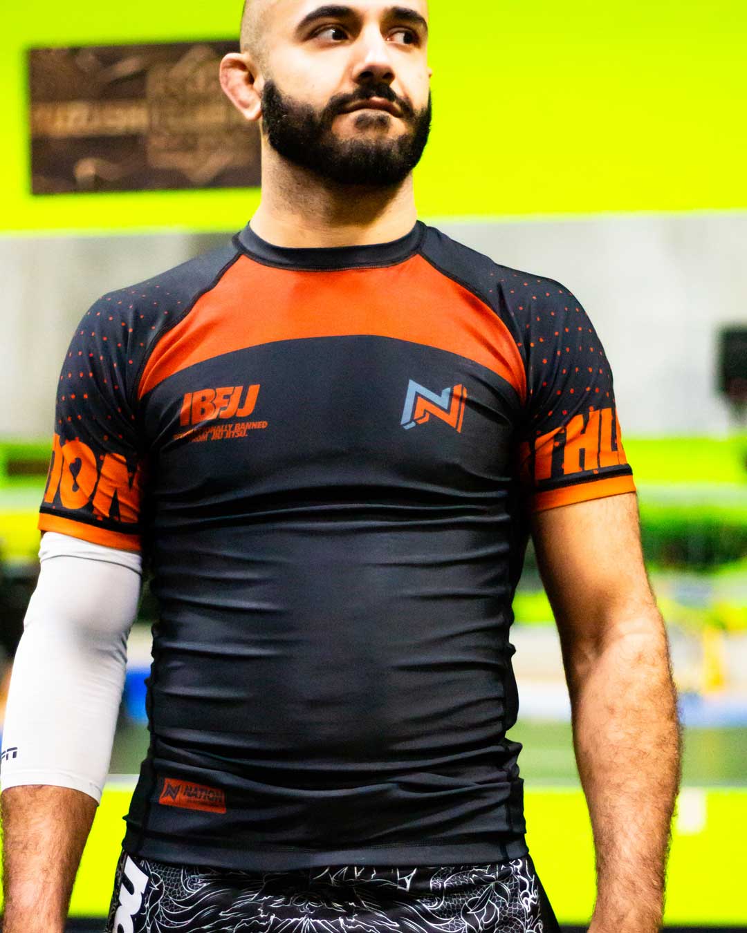 IBJJF ranked BJJ Rash Guard Brown