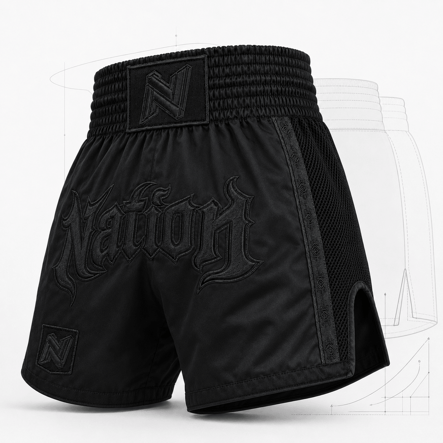 Muay Thai shorts silhouette options