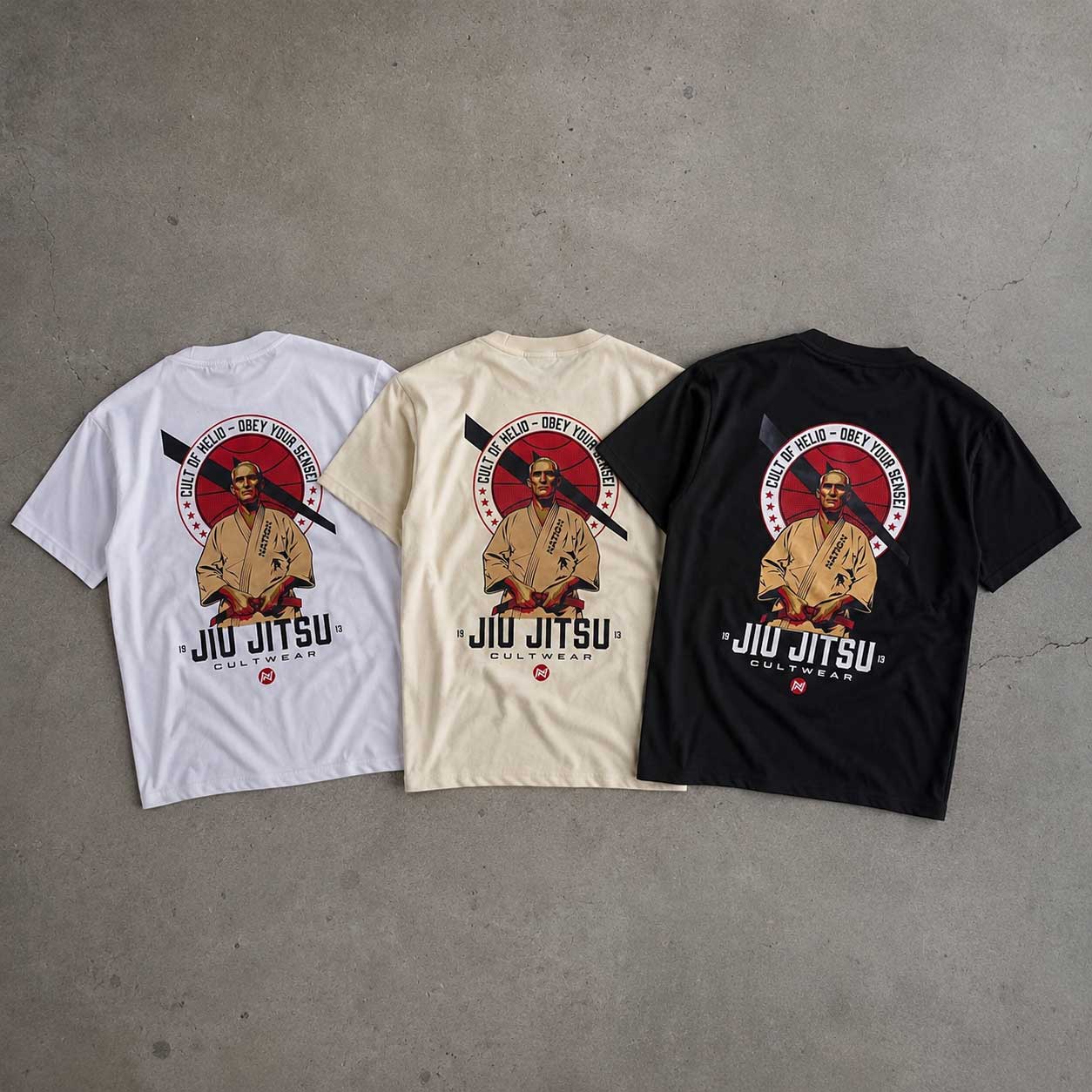black, white and tan helio gracie Bjj t-shirt for Jiu Jitsu athletes