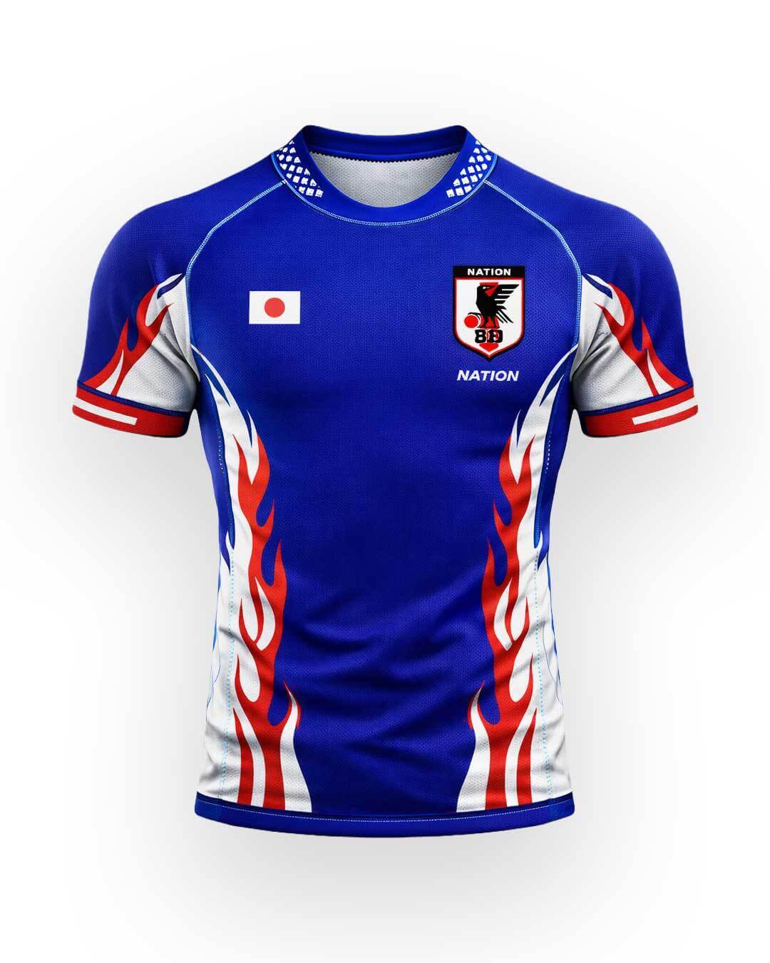 Japan World Cup Rash Guard for no-gi training with compression fit and breathable fabric