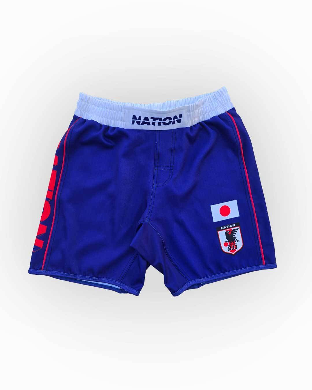 Japan World Cup BJJ no-gi grappling shorts with lightweight, durable fabric and secure waistband