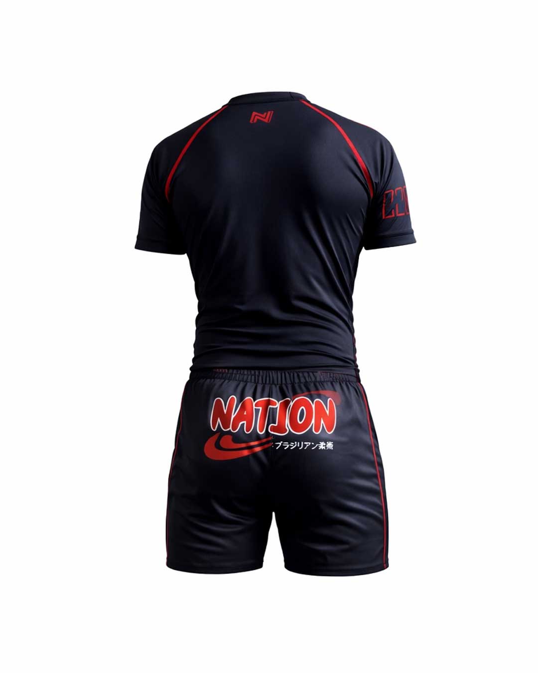 naruto black akatsuki cloud bjj rash guard set
