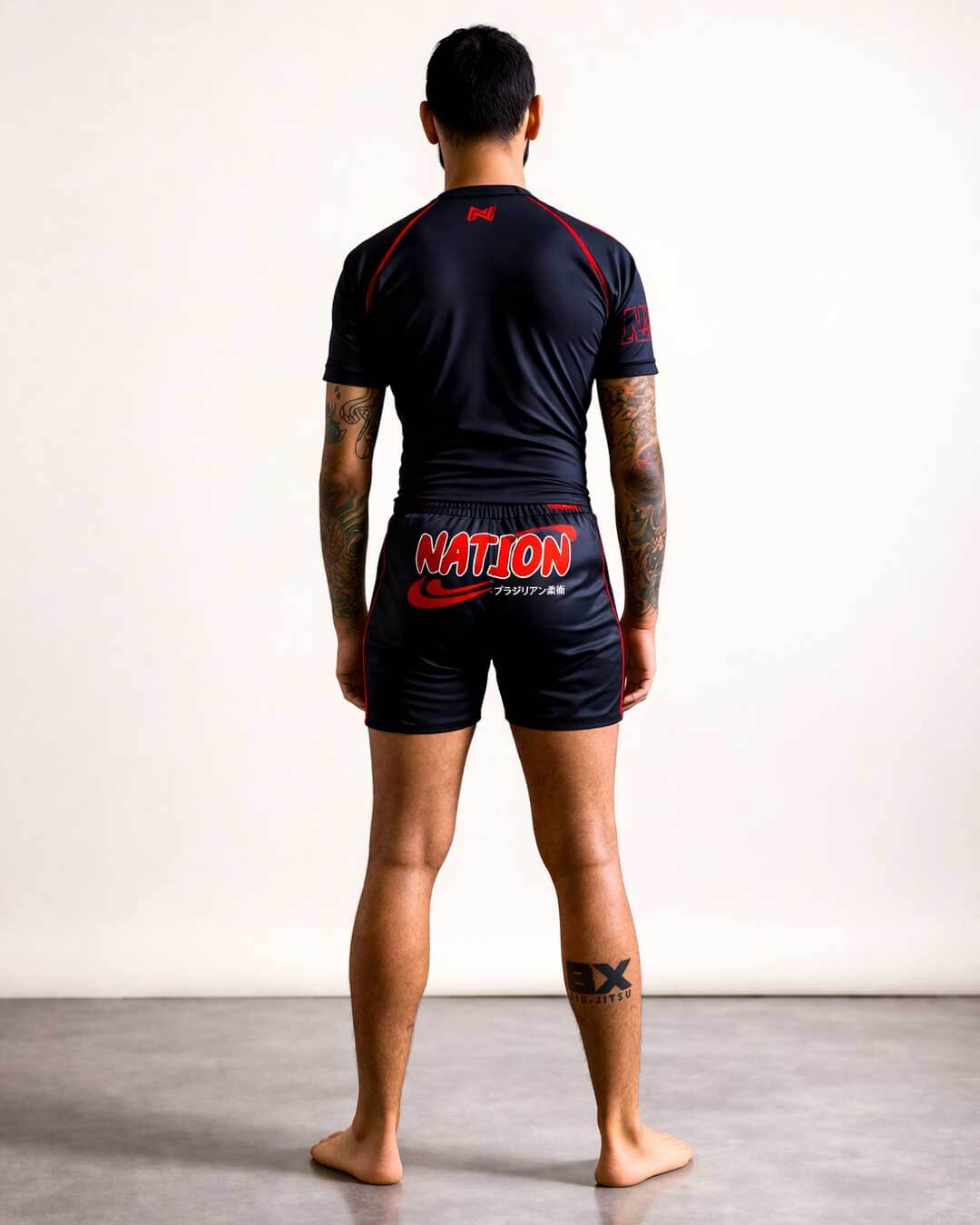 naruto black akatsuki cloud bjj rash guard set