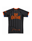 New York Nicks BJJ Rash Guard Set with black and orange no-gi shorts for grappling and MMA training