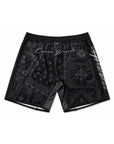 Black Paisley BJJ Grappling Shorts | No-Gi Training