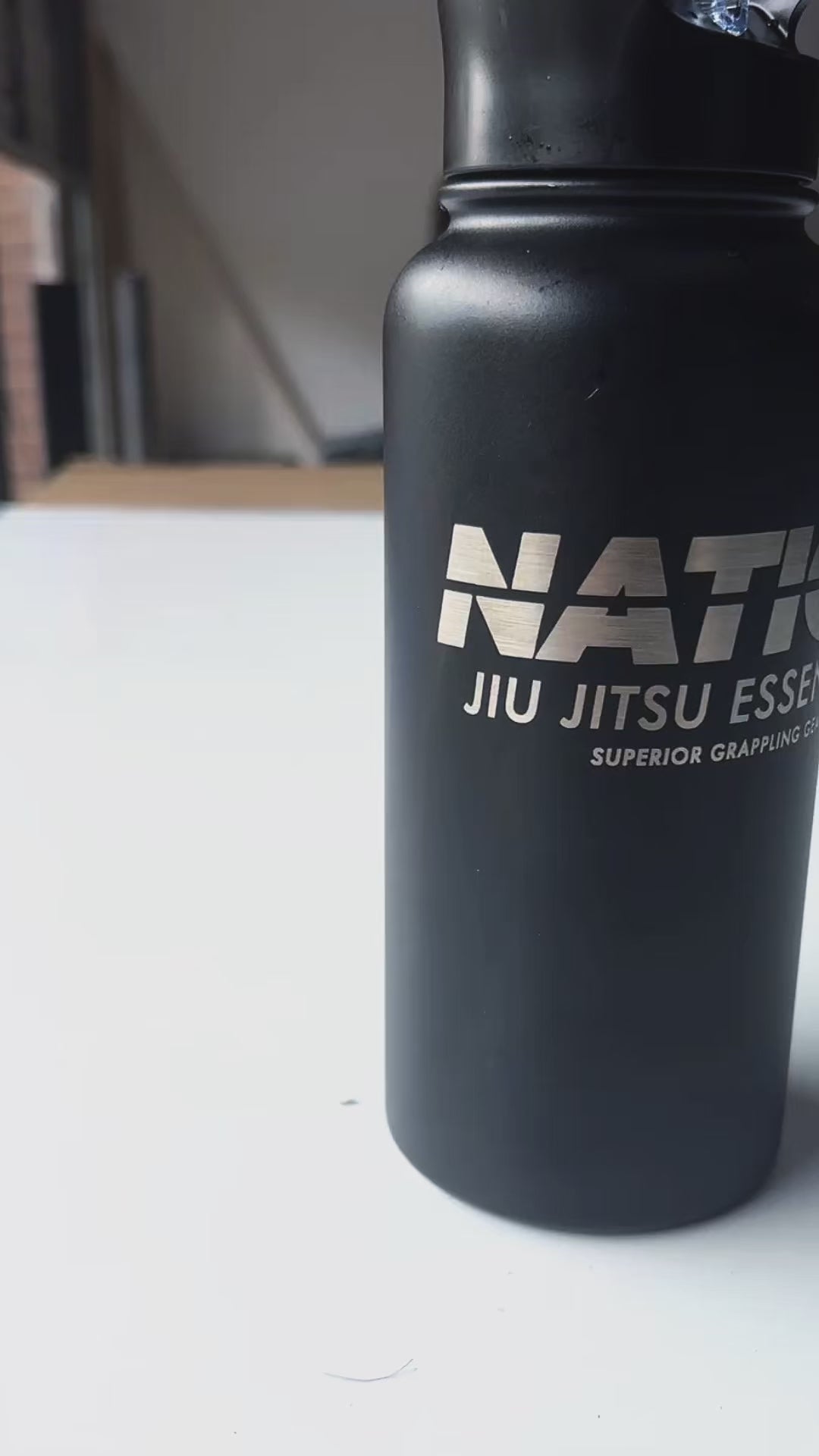 BJJ Water Bottle 34oz Stainless Steel Nation Athletic Jiu Jitsu Brand