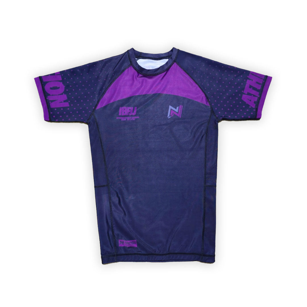 purple ranked ibjjf rash guard by nation athletic