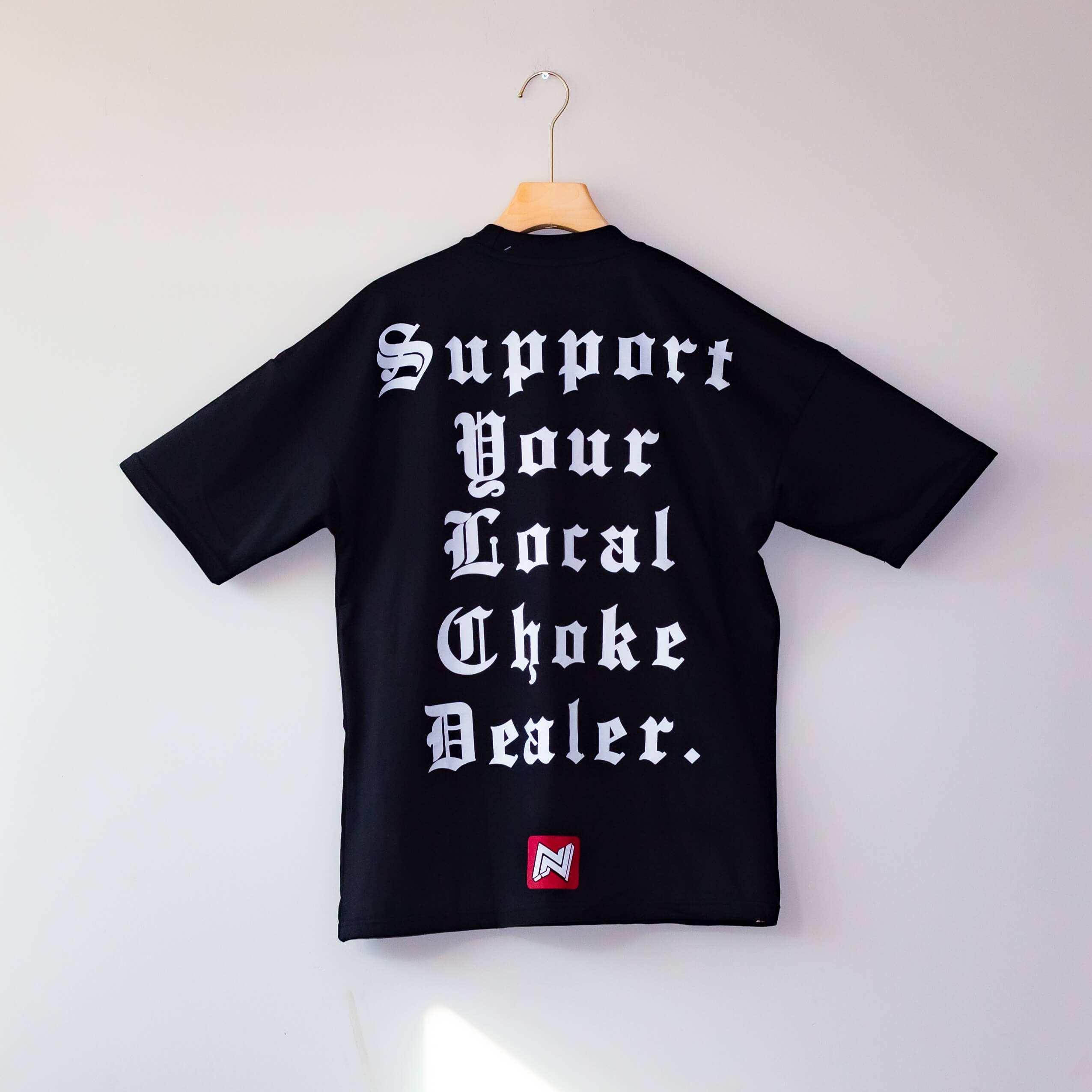 Back view of Choke Dealer Bjj shirt - "Support Your Local Choke Dealer" Jiu Jitsu shirt