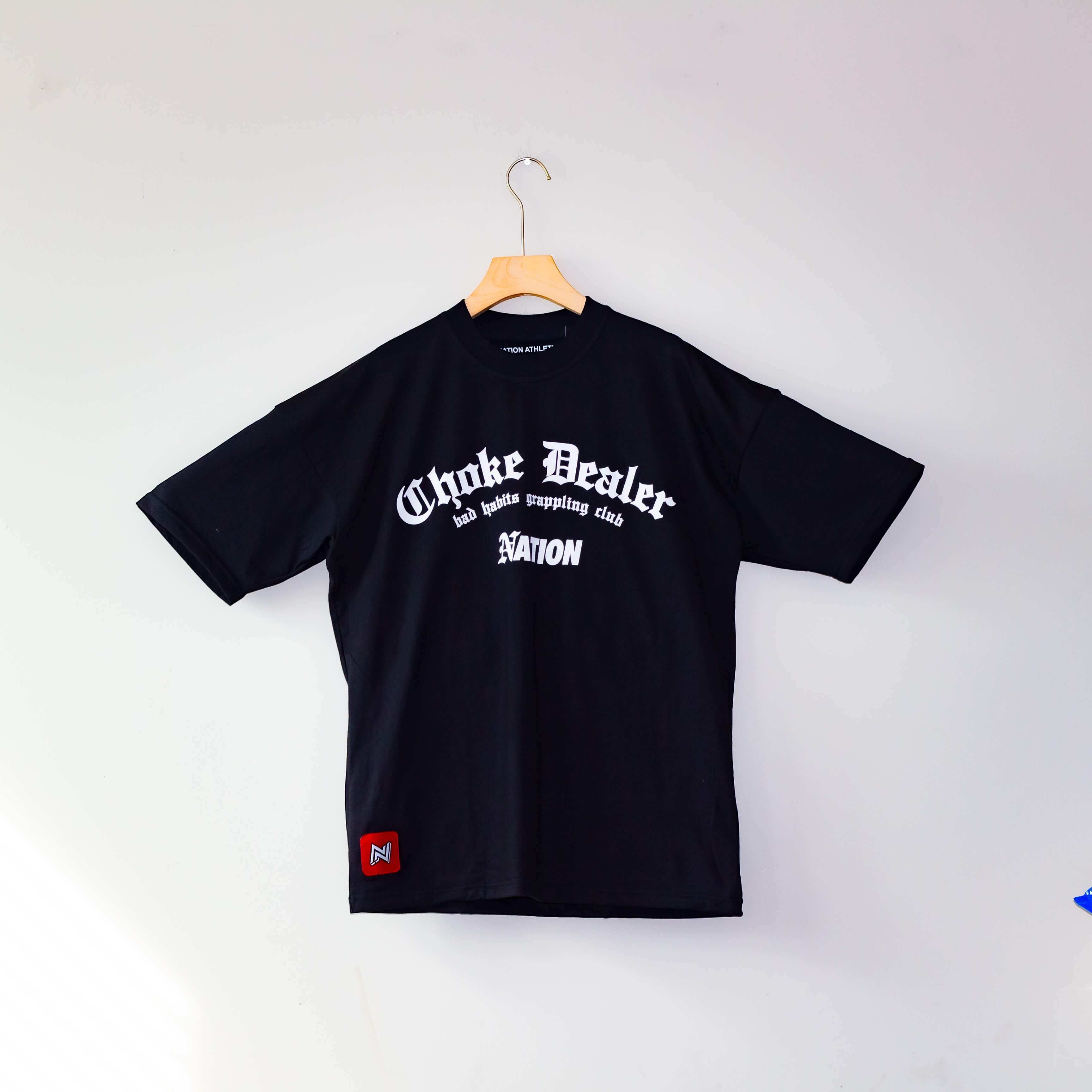 front view of Choke Dealer Bjj shirt - "Support Your Local Choke Dealer" Jiu Jitsu shirt