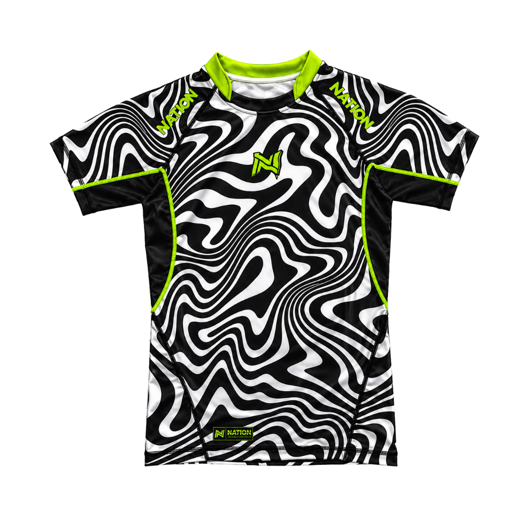 Rollers High Rash Guard for no-gi BJJ training with compression fit and moisture-wicking fabric
