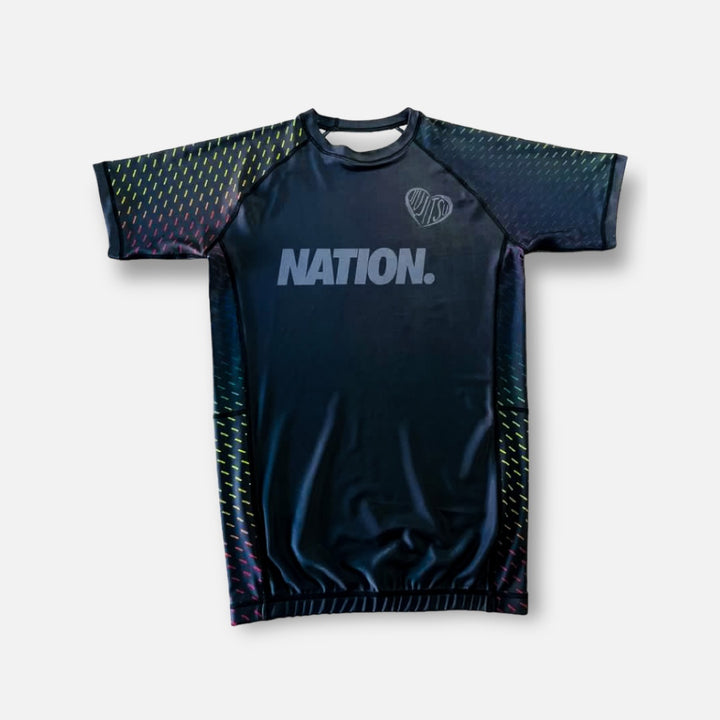 BJJ pride v2 back rash guard | nation athletic Jiu Jitsu