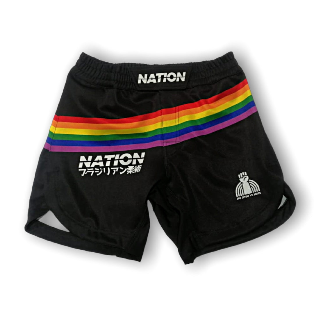 Roll with Pride Fight Shorts For Grappling, Wrestling and MMA