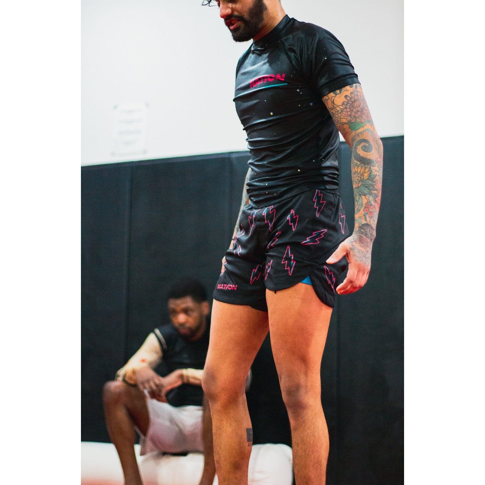 bjj grappling shorts black nation athletic jiu jitsu