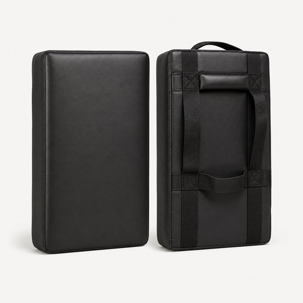 Unbranded rectangular custom kick shield product-option render at a three-quarter angle
